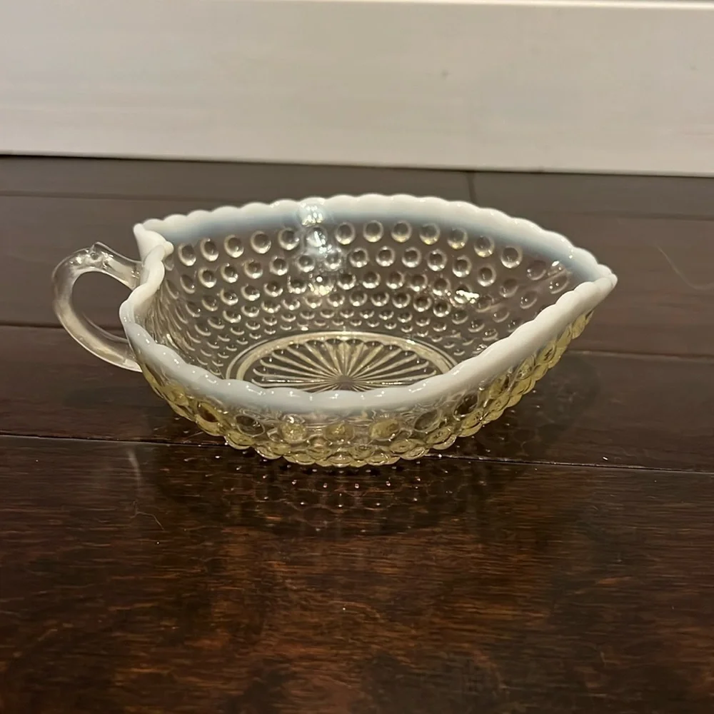 Vintage Fenton leaf shaped dish